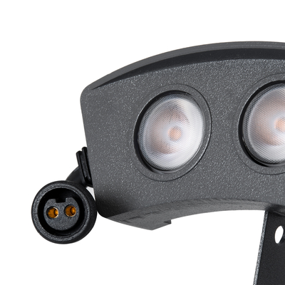 GLOBOSTAR® TREEPLANTE 90514 Κυρτή Μπάρα Φωτισμού Wall Washer για Φυτά - Δέντρα LED 3W 315lm 15° DC 24V Αδιάβροχο IP67 Ultra Θερμό Λευκό 2200K Dimmable - Bridgelux SMD Chip - Γκρι Ανθρακί - Μ11 x Π3 x Υ8.2cm - 3 Χρόνια Εγγύηση