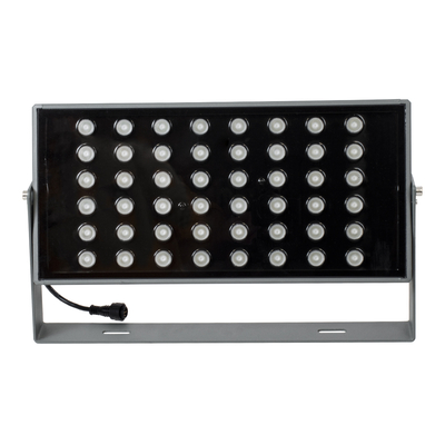 GLOBOSTAR® FLOODZANA 90559 Προβολέας Σποτ Wall Washer LED 100W 8000lm 30° DC 24V Αδιάβροχο IP65 Πολύχρωμο RGBW Dimmable DMX512 - Bridgelux SMD Chip - Γκρι Ανθρακί - Μ45.5 x Π28 x Υ10cm - 3 Χρόνια Εγγύηση