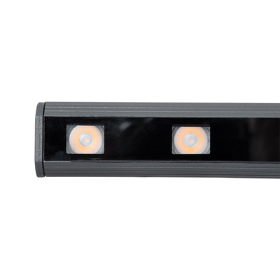 GLOBOSTAR® WASHERPANDA 90579 Μπάρα Φωτισμού Wall Washer LED 18W 1980lm 15° DC 24V Αδιάβροχο IP65 Θερμό Λευκό 2700K Dimmable - Bridgelux SMD Chip - Γκρι Ανθρακί - Μ100 x Π4 x Υ3.5cm - 3 Χρόνια Εγγύηση