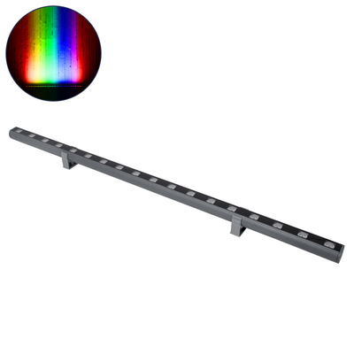 GLOBOSTAR® WASHERPANDA 90581 Μπάρα Φωτισμού Wall Washer LED 18W 1530lm 15° DC 24V Αδιάβροχο IP67 Πολύχρωμο RGBW Dimmable DMX512 - Bridgelux SMD Chip - Γκρι Ανθρακί - Μ100 x Π4 x Υ3.5cm - 3 Χρόνια Εγγύηση