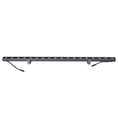 GLOBOSTAR® WASHERPANDA 90581 Μπάρα Φωτισμού Wall Washer LED 18W 1530lm 15° DC 24V Αδιάβροχο IP67 Πολύχρωμο RGBW Dimmable DMX512 - Bridgelux SMD Chip - Γκρι Ανθρακί - Μ100 x Π4 x Υ3.5cm - 3 Χρόνια Εγγύηση