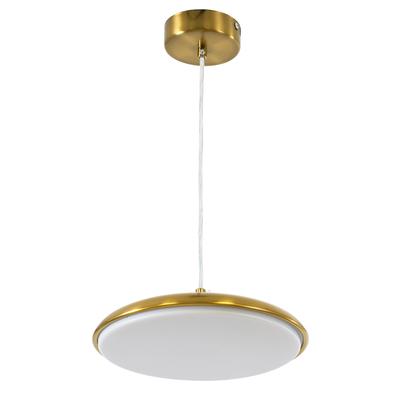 GLOBOSTAR® BARON 60886 Μοντέρνο Κρεμαστό Φωτιστικό Οροφής LED 12W 1440lm 120° AC 220-240V IP20 Ρυθμιζόμενο Λευκό CCT με On/Off 2700K/4500K/6000K - Lumileds SMD Chip - Χρυσό - Μ25 x Π25 x Υ8cm - 3 Χρόνια Εγγύηση