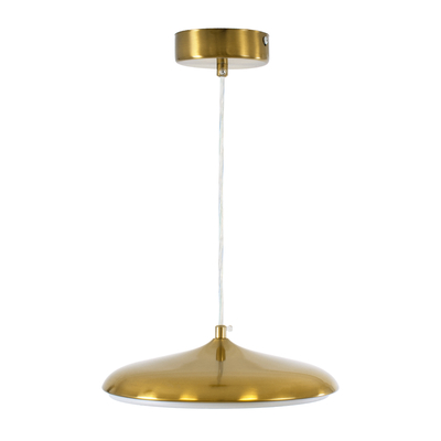 GLOBOSTAR® BARON 60886 Μοντέρνο Κρεμαστό Φωτιστικό Οροφής LED 12W 1440lm 120° AC 220-240V IP20 Ρυθμιζόμενο Λευκό CCT με On/Off 2700K/4500K/6000K - Lumileds SMD Chip - Χρυσό - Μ25 x Π25 x Υ8cm - 3 Χρόνια Εγγύηση