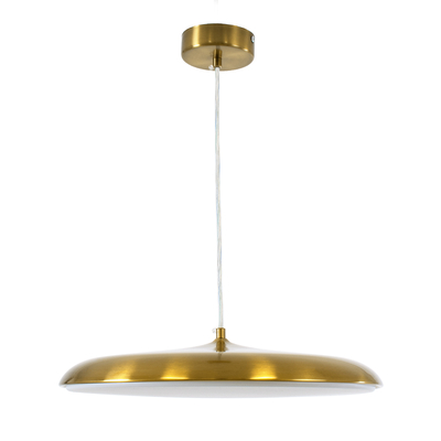 GLOBOSTAR® BARON 60887 Μοντέρνο Κρεμαστό Φωτιστικό Οροφής LED 24W 2880lm 120° AC 220-240V IP20 Ρυθμιζόμενο Λευκό CCT με On/Off 2700K/4500K/6000K - Lumileds SMD Chip - Χρυσό - Μ40 x Π40 x Υ10cm - 3 Χρόνια Εγγύηση