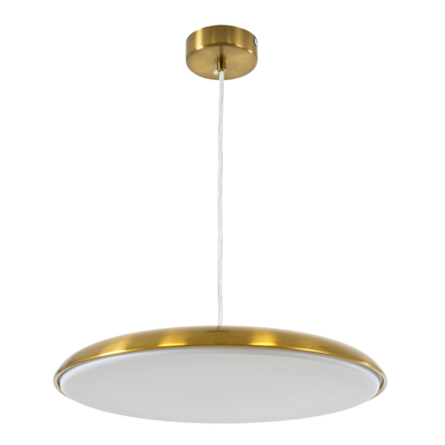 GLOBOSTAR® BARON 60887 Μοντέρνο Κρεμαστό Φωτιστικό Οροφής LED 24W 2880lm 120° AC 220-240V IP20 Ρυθμιζόμενο Λευκό CCT με On/Off 2700K/4500K/6000K - Lumileds SMD Chip - Χρυσό - Μ40 x Π40 x Υ10cm - 3 Χρόνια Εγγύηση