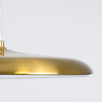 GLOBOSTAR® BARON 60887 Μοντέρνο Κρεμαστό Φωτιστικό Οροφής LED 24W 2880lm 120° AC 220-240V IP20 Ρυθμιζόμενο Λευκό CCT με On/Off 2700K/4500K/6000K - Lumileds SMD Chip - Χρυσό - Μ40 x Π40 x Υ10cm - 3 Χρόνια Εγγύηση