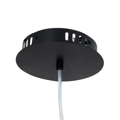 GLOBOSTAR® ACRYLICA 60974 Μοντέρνο Κρεμαστό Φωτιστικό Οροφής LED 20W 2240lm 360° AC 220-240V IP20 Ρυθμιζόμενο Λευκό CCT με On/Off 2700K/4500K/6000K - Lumileds SMD Chip - Διάφανο & Μαύρο Ματ - Μ40 x Π40 x Υ6.5cm - 3 Χρόνια Εγγύηση