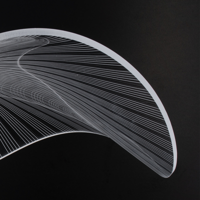 GLOBOSTAR® ACRYLICA 60975 Μοντέρνο Κρεμαστό Φωτιστικό Οροφής LED 20W 2240lm 360° AC 220-240V IP20 Ρυθμιζόμενο Λευκό CCT με On/Off 2700K/4500K/6000K - Lumileds SMD Chip - Διάφανο & Μαύρο Ματ - Μ60 x Π60 x Υ15cm - 3 Χρόνια Εγγύηση