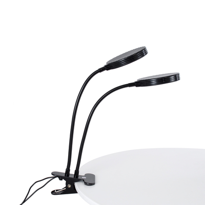 GLOBOSTAR® GROWME 79650 Φωτιστικό Ανάπτυξης Φυτών με Ενσωματωμένο Χειριστήριο LED 10W 300lm 120° DC 5V με USB 2.0 IP20 Πολύχρωμο Πλήρους Φάσματος Κόκκινο 660nm & Μπλε 450nm & UVIR 730nm Dimmable - Sanan SMD Chip - Μαύρο - Μ10 x Π30 x Υ36cm - 2 Χρόνια Εγγύηση