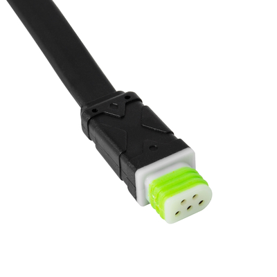 GLOBOSTAR® WWCONNECTOR 90710 5 Pin Σύνδεσμος Τροφοδοσίας για Wall Washers & Προβολείς με Είσοδο 5 x 0.25mm2 & Έξοδο 1 x Αρσενικό Βύσμα Αδιάβροχο IP65 - Μαύρο - Μ16 x Π1.5 x Υ1.2cm