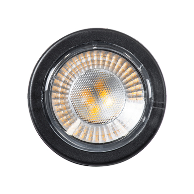 GLOBOSTAR® GARDENINI 61546 Φωτιστικό Σποτ LED 5W 650lm 38° DC 24V Αδιάβροχο IP68 Θερμό Λευκό 2700K Dimmable - Lumileds SMD Chip - Μαύρο - Μ7 x Π7 x Υ14.5cm - 3 Χρόνια Εγγύηση