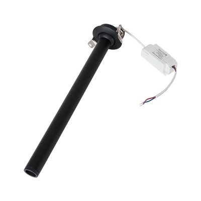 GLOBOSTAR® DALE 60373 Χωνευτό Κινούμενο Downlight Σποτ LED 5W 500lm 36° AC 220-240V IP20 Θερμό Λευκό 2700K - Bridgelux COB Chip & TÜV SÜD Driver - Μαύρο Ματ - Μ6.4 x Π6.4 x Υ30cm / Q5.5cm - 5 Χρόνια Εγγύηση