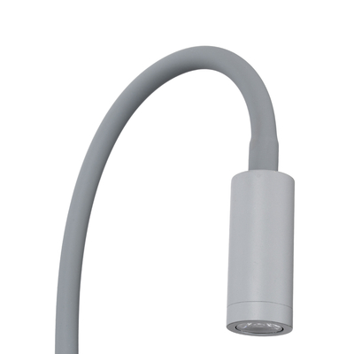 GLOBOSTAR® GOOSE 60882 Μοντέρνο Φωτιστικό Τοίχου - Απλίκα Ξενοδοχείου Reading Light με Φορτιστή USB 3A LED 6W 600lm 36° & 360° AC 220-240V IP20 Φυσικό Λευκό 4500K - CREE XPE & Lumileds SMD Chip & TÜV SÜD Driver - Γκρι Ανθρακί Ματ - Μ15.5 x Π15 x Υ30.5cm - 3 Χρόνια Εγγύηση