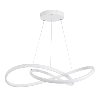 GLOBOSTAR® DEXTER 60914 Μοντέρνο Κρεμαστό Φωτιστικό Οροφής LED 90W 10080lm 300° AC 220-240V IP20 Ρυθμιζόμενο Λευκό CCT με Χειριστήριο από 2700K έως 6000K Dimmable - Lumileds SMD Chip - Λευκό Ματ - Μ73 x Π73 x Υ16cm - 3 Χρόνια Εγγύηση