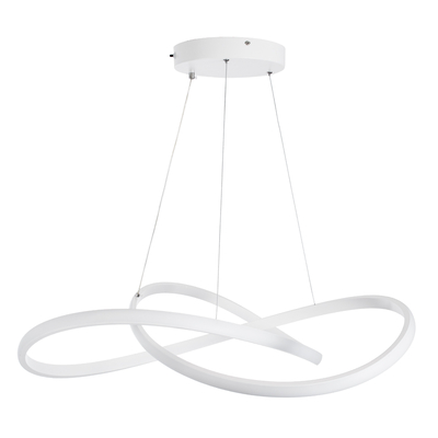 GLOBOSTAR® DEXTER 60914 Μοντέρνο Κρεμαστό Φωτιστικό Οροφής LED 90W 10080lm 300° AC 220-240V IP20 Ρυθμιζόμενο Λευκό CCT με Χειριστήριο από 2700K έως 6000K Dimmable - Lumileds SMD Chip - Λευκό Ματ - Μ73 x Π73 x Υ16cm - 3 Χρόνια Εγγύηση