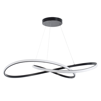 GLOBOSTAR® DEXTER 60917 Μοντέρνο Κρεμαστό Φωτιστικό Οροφής LED 120W 13440lm 300° AC 220-240V IP20 Ρυθμιζόμενο Λευκό CCT με Χειριστήριο από 2700K έως 6000K Dimmable - Lumileds SMD Chip - Μαύρο Ματ - Μ103 x Π103 x Υ22cm - 3 Χρόνια Εγγύηση