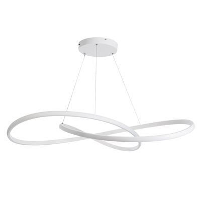 GLOBOSTAR® DEXTER 60918 Μοντέρνο Κρεμαστό Φωτιστικό Οροφής LED 120W 13440lm 300° AC 220-240V IP20 Ρυθμιζόμενο Λευκό CCT με Χειριστήριο από 2700K έως 6000K Dimmable - Lumileds SMD Chip - Λευκό Ματ - Μ103 x Π103 x Υ22cm - 3 Χρόνια Εγγύηση