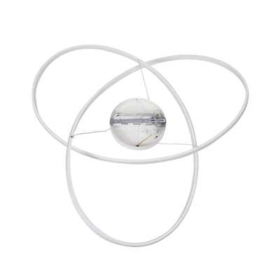 GLOBOSTAR® DEXTER 60918 Μοντέρνο Κρεμαστό Φωτιστικό Οροφής LED 120W 13440lm 300° AC 220-240V IP20 Ρυθμιζόμενο Λευκό CCT με Χειριστήριο από 2700K έως 6000K Dimmable - Lumileds SMD Chip - Λευκό Ματ - Μ103 x Π103 x Υ22cm - 3 Χρόνια Εγγύηση