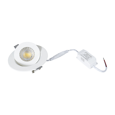 GLOBOSTAR® LEXIS JOINT 60990 Χωνευτό Κινούμενο Downlight Σποτ LED 7W 680lm 45° AC 220-240V Αδιάβροχο IP44 Φυσικό Λευκό 4500K - Bridgelux SMD Chip & TÜV SÜD Driver - Λευκό Ματ - Μ12 x Π12 x Υ3.1cm / Q9cm - 5 Χρόνια Εγγύηση