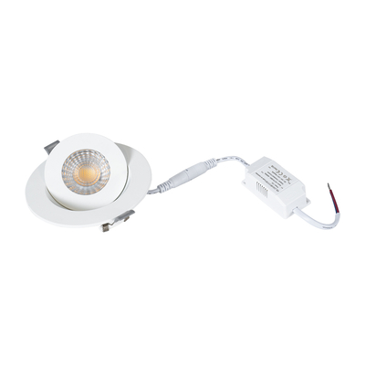 GLOBOSTAR® LEXIS JOINT 60991 Χωνευτό Κινούμενο Downlight Σποτ LED 7W 660lm 45° AC 220-240V Αδιάβροχο IP44 Θερμό Λευκό 2700K - Bridgelux SMD Chip & TÜV SÜD Driver - Λευκό Ματ - Μ12 x Π12 x Υ3.1cm / Q9cm - 5 Χρόνια Εγγύηση