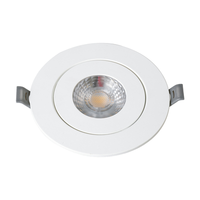 GLOBOSTAR® LEXIS JOINT 60991 Χωνευτό Κινούμενο Downlight Σποτ LED 7W 660lm 45° AC 220-240V Αδιάβροχο IP44 Θερμό Λευκό 2700K - Bridgelux SMD Chip & TÜV SÜD Driver - Λευκό Ματ - Μ12 x Π12 x Υ3.1cm / Q9cm - 5 Χρόνια Εγγύηση