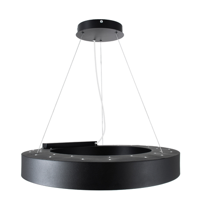 GLOBOSTAR® RA 61194 Μοντέρνο Κρεμαστό Φωτιστικό Οροφής LED 67W 7370lm 120° AC 220-240V IP20 Ρυθμιζόμενο Λευκό CCT με Χειριστήριο από 2700K έως 6000K Dimmable - Lumileds SMD Chip - Μαύρο Ματ - Μ60 x Π60 x Υ8cm - 3 Χρόνια Εγγύηση