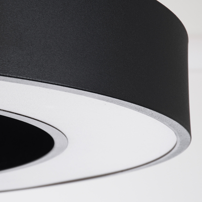 GLOBOSTAR® RA 61194 Μοντέρνο Κρεμαστό Φωτιστικό Οροφής LED 67W 7370lm 120° AC 220-240V IP20 Ρυθμιζόμενο Λευκό CCT με Χειριστήριο από 2700K έως 6000K Dimmable - Lumileds SMD Chip - Μαύρο Ματ - Μ60 x Π60 x Υ8cm - 3 Χρόνια Εγγύηση