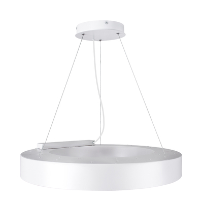 GLOBOSTAR® RA 61195 Μοντέρνο Κρεμαστό Φωτιστικό Οροφής LED 67W 7370lm 120° AC 220-240V IP20 Ρυθμιζόμενο Λευκό CCT με Χειριστήριο από 2700K έως 6000K Dimmable - Lumileds SMD Chip - Λευκό Ματ - Μ60 x Π60 x Υ8cm - 3 Χρόνια Εγγύηση