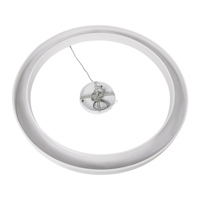 GLOBOSTAR® RA 61199 Μοντέρνο Κρεμαστό Φωτιστικό Οροφής LED 100W 11020lm 120° AC 220-240V IP20 Ρυθμιζόμενο Λευκό CCT με Χειριστήριο από 2700K έως 6000K Dimmable - Lumileds SMD Chip - Λευκό Ματ - Μ120 x Π120 x Υ8cm - 3 Χρόνια Εγγύηση