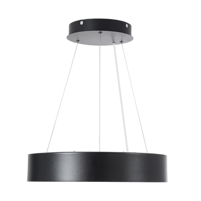 GLOBOSTAR® BURTON 61200 Μοντέρνο Κρεμαστό Φωτιστικό Οροφής LED 67W 7370lm 120° AC 220-240V IP20 Ρυθμιζόμενο Λευκό CCT με Χειριστήριο από 2700K έως 6000K Dimmable - Lumileds SMD Chip - Μαύρο Ματ - Μ40 x Π40 x Υ8cm - 3 Χρόνια Εγγύηση