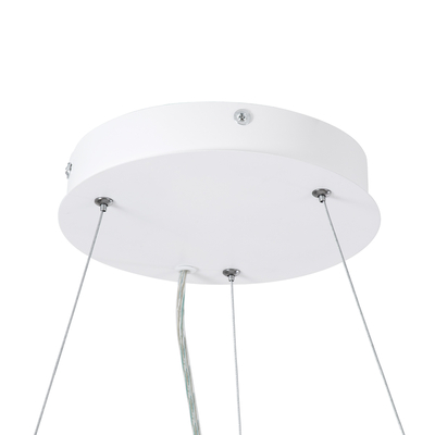 GLOBOSTAR® BURTON 61201 Μοντέρνο Κρεμαστό Φωτιστικό Οροφής LED 67W 7370lm 120° AC 220-240V IP20 Ρυθμιζόμενο Λευκό CCT με Χειριστήριο από 2700K έως 6000K Dimmable - Lumileds SMD Chip - Λευκό Ματ - Μ40 x Π40 x Υ8cm - 3 Χρόνια Εγγύηση