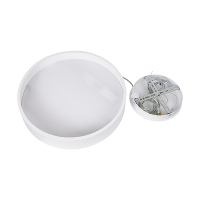 GLOBOSTAR® BURTON 61201-S Μοντέρνο Φωτιστικό Οροφής LED 67W 7370lm 120° AC 220-240V IP20 Ρυθμιζόμενο Λευκό CCT με Χειριστήριο από 2700K έως 6000K Dimmable - Lumileds SMD Chip - Λευκό Ματ - Μ40 x Π40 x Υ8cm - 3 Χρόνια Εγγύηση