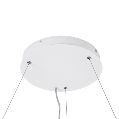 GLOBOSTAR® BURTON 61205 Μοντέρνο Κρεμαστό Φωτιστικό Οροφής LED 100W 11020lm 120° AC 220-240V IP20 Ρυθμιζόμενο Λευκό CCT με Χειριστήριο από 2700K έως 6000K Dimmable - Lumileds SMD Chip - Λευκό Ματ - Μ80 x Π80 x Υ8cm - 3 Χρόνια Εγγύηση