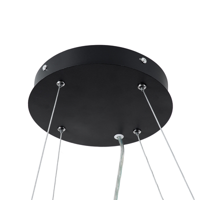 GLOBOSTAR® KAMALA 61206-P Μοντέρνο Κρεμαστό Φωτιστικό Οροφής LED 67W 7370lm 120° AC 220-240V IP20 Ρυθμιζόμενο Λευκό CCT με Χειριστήριο από 2700K έως 6000K Dimmable - Lumileds SMD Chip - Μαύρο Ματ - Μ40 x Π40 x Υ8cm - 3 Χρόνια Εγγύηση