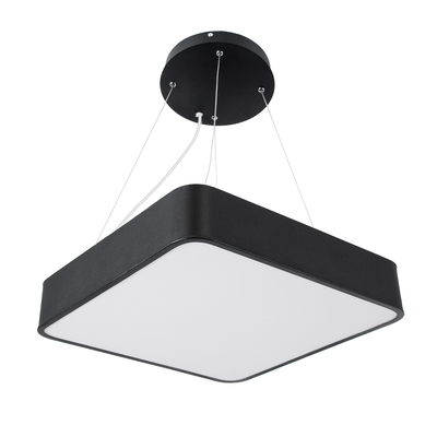 GLOBOSTAR® KAMALA 61206-P Μοντέρνο Κρεμαστό Φωτιστικό Οροφής LED 67W 7370lm 120° AC 220-240V IP20 Ρυθμιζόμενο Λευκό CCT με Χειριστήριο από 2700K έως 6000K Dimmable - Lumileds SMD Chip - Μαύρο Ματ - Μ40 x Π40 x Υ8cm - 3 Χρόνια Εγγύηση