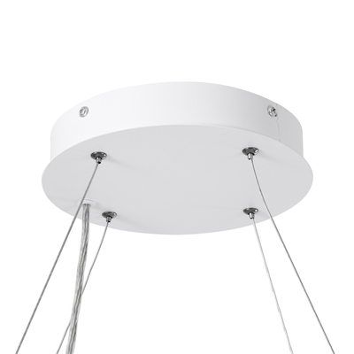 GLOBOSTAR® KAMALA 61207 Μοντέρνο Κρεμαστό Φωτιστικό Οροφής LED 67W 7370lm 120° AC 220-240V IP20 Ρυθμιζόμενο Λευκό CCT με Χειριστήριο από 2700K έως 6000K Dimmable - Lumileds SMD Chip - Λευκό Ματ - Μ40 x Π40 x Υ8cm - 3 Χρόνια Εγγύηση