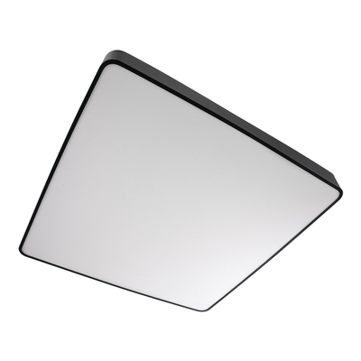 GLOBOSTAR® KAMALA 61210-S Μοντέρνο Φωτιστικό Οροφής LED 100W 11020lm 120° AC 220-240V IP20 Ρυθμιζόμενο Λευκό CCT με Χειριστήριο από 2700K έως 6000K Dimmable - Lumileds SMD Chip - Μαύρο Ματ - Μ80 x Π80 x Υ8cm - 3 Χρόνια Εγγύηση