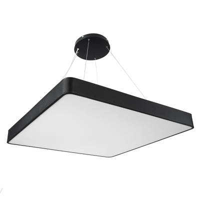 GLOBOSTAR® KAMALA 61210-P Μοντέρνο Κρεμαστό Φωτιστικό Οροφής LED 100W 11020lm 120° AC 220-240V IP20 Ρυθμιζόμενο Λευκό CCT με Χειριστήριο από 2700K έως 6000K Dimmable - Lumileds SMD Chip - Μαύρο Ματ - Μ80 x Π80 x Υ8cm - 3 Χρόνια Εγγύηση