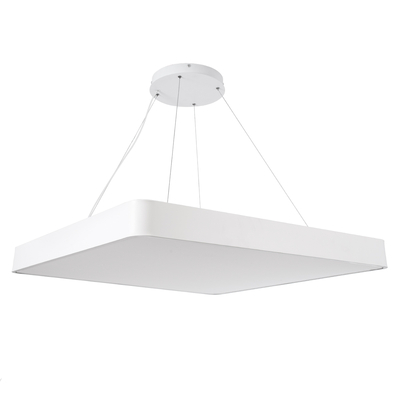 GLOBOSTAR® KAMALA 61211-S Μοντέρνο Φωτιστικό Οροφής LED 100W 11020lm 120° AC 220-240V IP20 Ρυθμιζόμενο Λευκό CCT με Χειριστήριο από 2700K έως 6000K Dimmable - Lumileds SMD Chip - Λευκό Ματ - Μ80 x Π80 x Υ8cm - 3 Χρόνια Εγγύηση