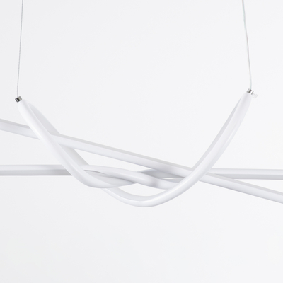 GLOBOSTAR® DOLORES 61280 Μοντέρνο Κρεμαστό Φωτιστικό Οροφής LED 105W 11760lm 300° AC 220-240V IP20 Ρυθμιζόμενο Λευκό CCT με Χειριστήριο από 2700K έως 6000K Dimmable - Lumileds SMD Chip - Λευκό Ματ - Μ110 x Π17 x Υ17.5cm - 3 Χρόνια Εγγύηση