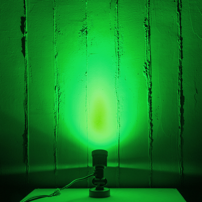 GLOBOSTAR® GARDENINI 61547 Φωτιστικό Σποτ LED 5W 550lm 38° DC 24V Αδιάβροχο IP68 Πράσινο Dimmable - Lumileds SMD Chip - Μαύρο - Μ7 x Π7 x Υ14.5cm - 3 Χρόνια Εγγύηση