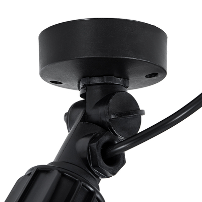 GLOBOSTAR® GARDENINI 61548 Φωτιστικό Σποτ LED 5W 550lm 38° DC 24V Αδιάβροχο IP68 Μπλε Dimmable - Lumileds SMD Chip - Μαύρο - Μ7 x Π7 x Υ14.5cm - 3 Χρόνια Εγγύηση