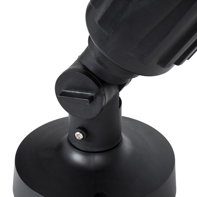 GloboStar® GRASEDO 61615 Βάση Κήπου με Ντουί E27 για Λάμπα Σποτ PAR38 - Αδιάβροχη IP67 - Υψηλής Αντοχής ABS - VDE Certified - Φ9.5 x Υ22cm - Μαύρο - 5 Years Warranty