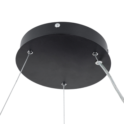 GLOBOSTAR® BURTON 61200-S Μοντέρνο Φωτιστικό Οροφής LED 67W 7370lm 120° AC 220-240V IP20 Ρυθμιζόμενο Λευκό CCT με Χειριστήριο από 2700K έως 6000K Dimmable - Lumileds SMD Chip - Μαύρο Ματ - Μ40 x Π40 x Υ8cm - 3 Χρόνια Εγγύηση