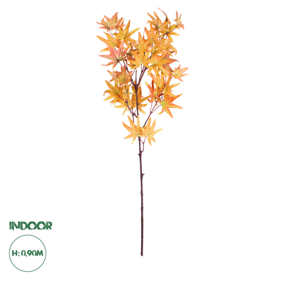 GloboStar® Artificial Garden MAPLE BRANCH 20264 Τεχνητό Διακοσμητικό Κλαδί Σφένδαμου Π25 x Υ90cm