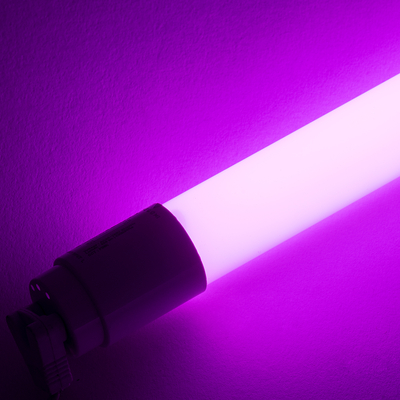 GLOBOSTAR® TUBIO 60900 Λάμπα T8 G13 Τύπου Φθορίου 120cm LED 18W 600lm 300° AC 220-240V IP20 Ροζ - Lumileds SMD Chip - Λευκό Γαλακτερό - Μ120 x Π2.7 x Υ2.7cm - 3 Χρόνια Εγγύηση