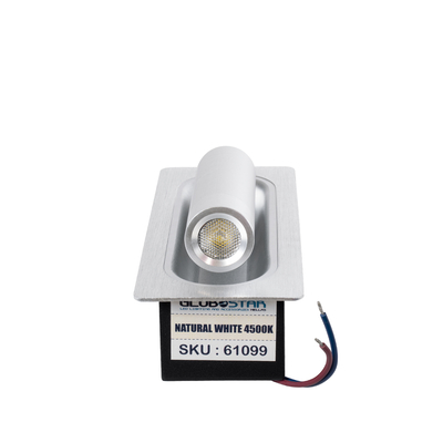 GLOBOSTAR® MANHATTAN 61099 Μοντέρνο Φωτιστικό Τοίχου - Απλίκα Ξενοδοχείου Reading Light LED 3W 405lm 36° AC 220-240V IP20 Φυσικό Λευκό 4500K - Bridgelux COB Chip & TÜV SÜD Driver - Νίκελ Βούρτσας - Μ7 x Π7 x Υ17cm - 3 Χρόνια Εγγύηση