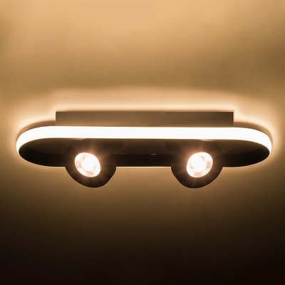 GLOBOSTAR® NESPO 61212 Μοντέρνο Φωτιστικό Οροφής LED 36W 4032lm 360° & 45° AC 220-240V IP20 Ρυθμιζόμενο Λευκό CCT με On/Off 2700K/4500K/6000K - Lumileds SMD Chip - Μαύρο Ματ - Μ40 x Π13 x Υ6.5cm - 3 Χρόνια Εγγύηση