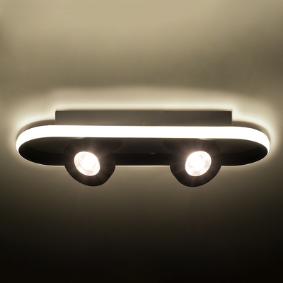 GLOBOSTAR® NESPO 61212 Μοντέρνο Φωτιστικό Οροφής LED 36W 4032lm 360° & 45° AC 220-240V IP20 Ρυθμιζόμενο Λευκό CCT με On/Off 2700K/4500K/6000K - Lumileds SMD Chip - Μαύρο Ματ - Μ40 x Π13 x Υ6.5cm - 3 Χρόνια Εγγύηση