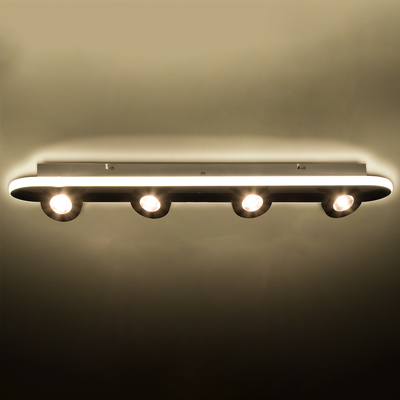 GLOBOSTAR® NESPO 61214 Μοντέρνο Φωτιστικό Οροφής LED 48W 5376lm 360° & 45° AC 220-240V IP20 Ρυθμιζόμενο Λευκό CCT με On/Off 2700K/4500K/6000K - Lumileds SMD Chip - Μαύρο Ματ - Μ80 x Π13 x Υ6.5cm - 3 Χρόνια Εγγύηση